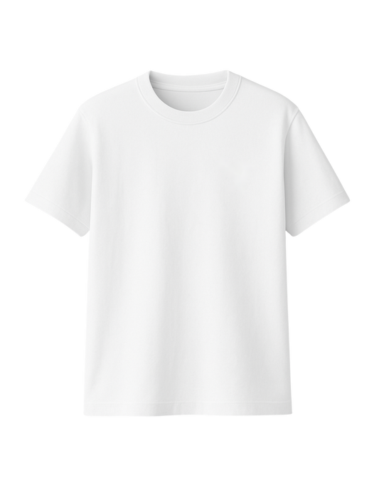 WHITE BASIC REGULAR FIT T-SHIRT