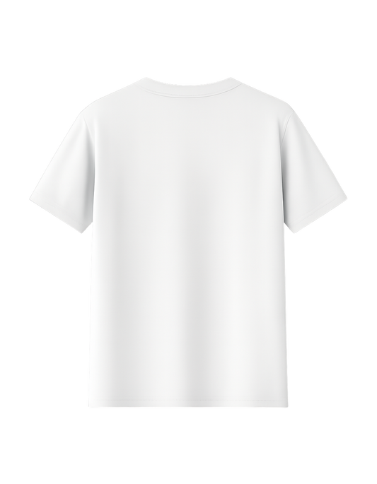 White t-shirt on a white background